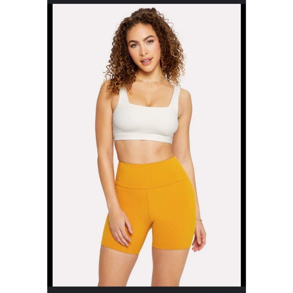 Yitty Ultralift Booty Sculpt Short XL Bike Weightlifting Mustard Athleisure Gym